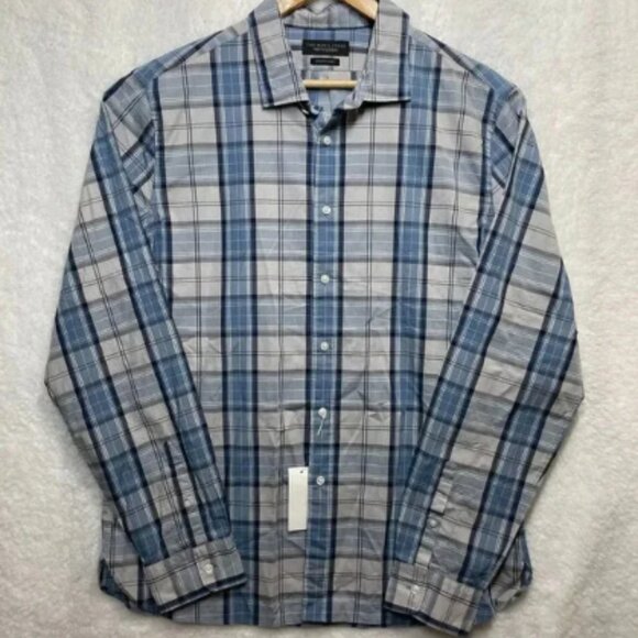 The Men'S Store Bloomingdale Stretch Fabric Blue Multi SZ XL Long Sleeve - Picture 1 of 9